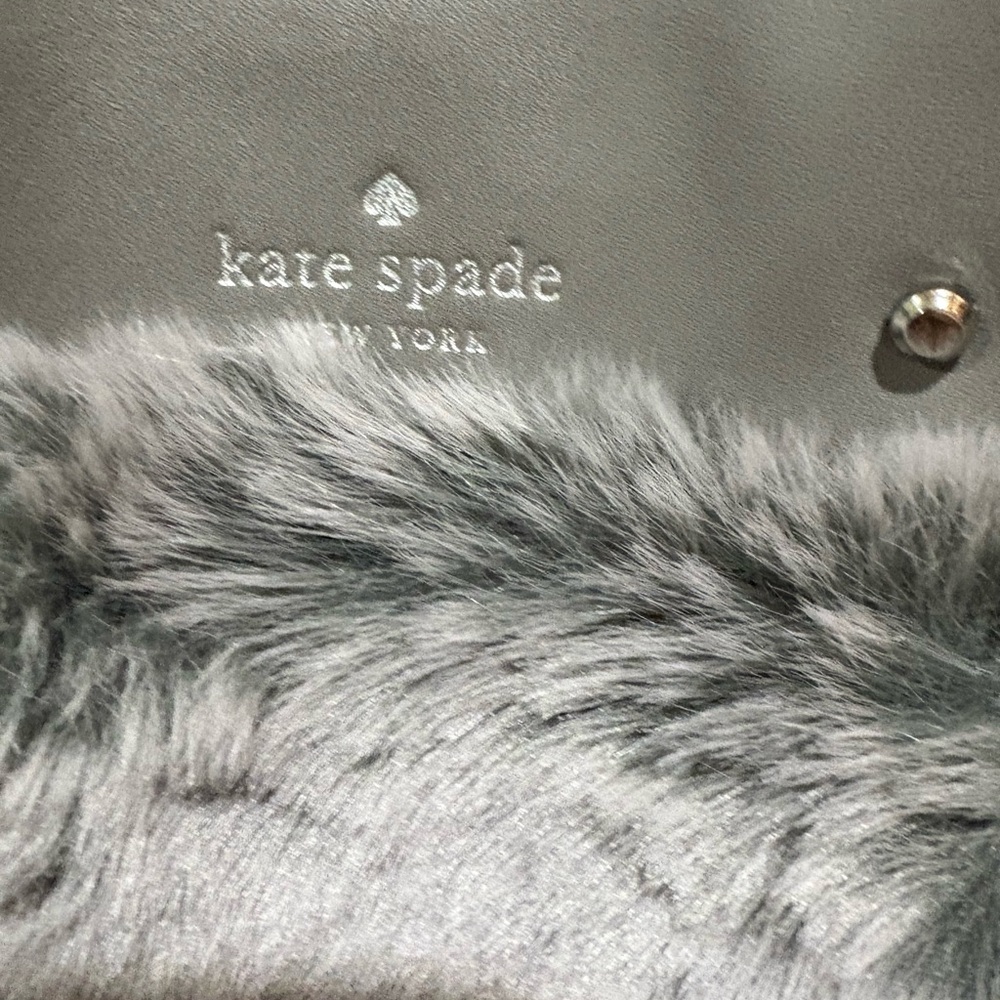 Kate Spade Gray Shoulder Bag/crossbody with Plush Texture - Picture 3 of 14